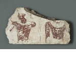 Fragment of a relief: two royal figures, back to back