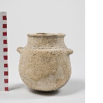 Vessel with oval body and handles