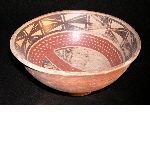 Standing bowl with painted geometrical decoration