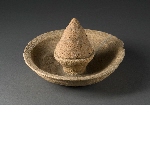 Cone-shaped censer on dish