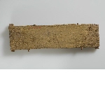 Fragment of a small coffin with inscription