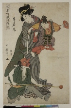 Musha-e gata kodomo asobi (Jeux d'enfants calqués sur des représentations de guerriers): Ushiwakamaru 
