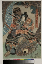 Nakamura Utaemon IV dans le rôle de Hokkezan no Kesatarō 