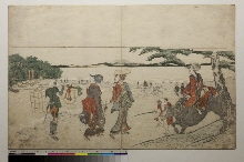 Groupe sur la plage d' Enoshima