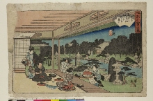 Edo kōmei kaitei zukushi (Restaurants célèbres d'Edo): Ushijima - Le Musashiya