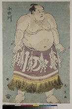 Le lutteur Onogawa Kisaburō, super-champion titré 'yokozuna'