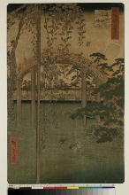 Meisho Edo hyakkei (Cent vues d'endroits célèbres d'Edo): Au sanctuaire de Tenjin à Kameido