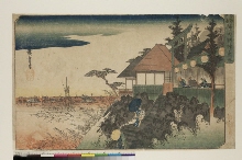 Tōto meisho (Endroits célèbres de la Capitale de l' Est): Colline de l'Est du sanctuaire de Myōjin à Kanda