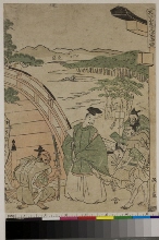 Ōeyama kijin taiji (Ōeyama: Combat contre les démons): N°4 - Le Raikō avec ses quatre vassaux dans le sanctuaire de Sumiyoshi