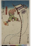 Ōsaka acrobat Hayatake Tokuzō at Hirokōji in West Ryōgoku