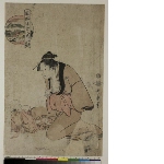 Fūzoku ukiyo hakkei (Eight views of customs of the Floating World): Evening bell of the wife