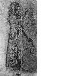 Bas-reliëf van het paleis van Sargon II : genie met een klaproos