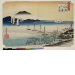 Ōmi hakkei no uchi (Eight views of Ōmi): Returning sails at Yabase
