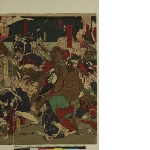 Osugi, Saigō Takamori’s concubine, leading a battle