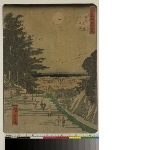 Edo meisho shijūhakkei (Forty-eight famous views of Edo): N°6 - Moonlit night at Suruga heights