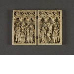 Panel of a diptych: Calvary and Entombment