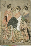 Seirō niwaka zensei asobi (Entertainment at the Yoshiwara Niwaka festival): The courtesan Hitomoto of Daimonjiya