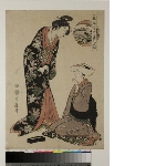 Fūzoku ukiyo hakkei (Eight views of customs of the Floating World): Evening glow at the mansion