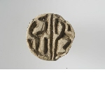 Button seal decorated with lions
