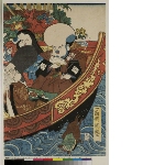 Fukusuke, Otafuku and the Seven Gods of Good Fortune on Takarabune