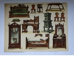 Plate illustrating furniture - mouvable set pieces N° 69