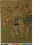 Boys performing sumō wrestling