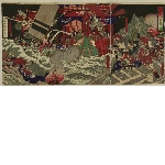The battle between the Genji and Heike at Yashima