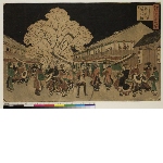 Edo meisho (Famous places in Edo): Cherry tree of Nakanochō in the Yoshiwara