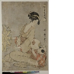 Fujin tewaza ayatsuri kagami (Women's handiwork: Models of dexterity): Spinning