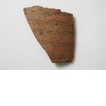 Ostracon hiératique avec fragment de lettre