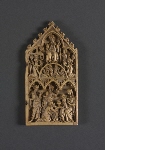 Right panel of a diptych with The Adoration of the Magi and Deësis