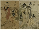 Fūryū mutamagawa (Elegant Six Jewel Rivers): Ōmi (r) and Settsu (l)