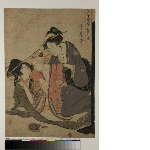 Shichi-go-san kodakara awase (Seven -five-three: A collection of little treasures): Picture of 'leaving the hair' or kamioki ceremony (kamioki no zu)