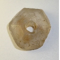 Bead with facets in rock crystal