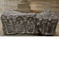 Fragments of a Romanesque baptismal font