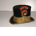 Top hat with silk brim