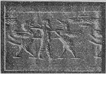 Cylinder seal with combat scene