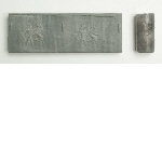 Cylinder seal with combat scene